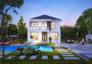 小開(kāi)間大進(jìn)深的二層小別墅設(shè)計(jì)圖紙，造型美觀漂亮