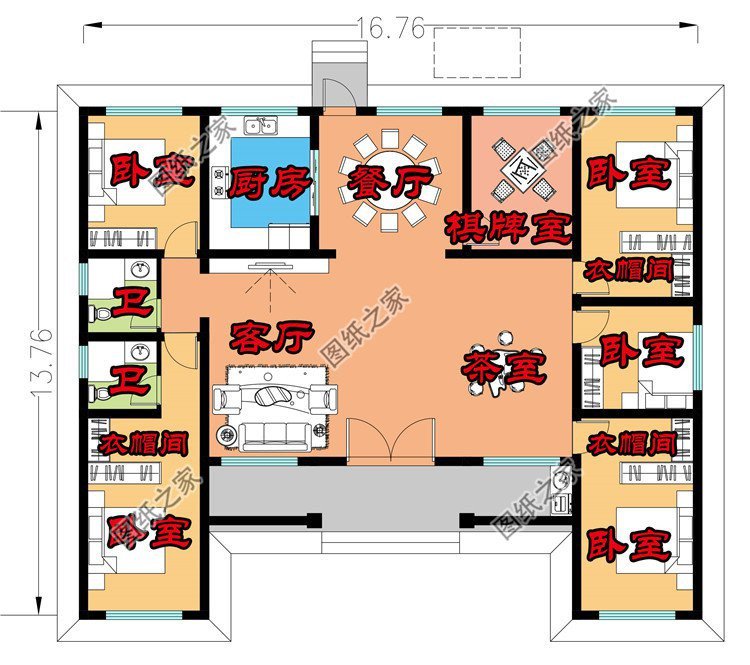 農村建房就選一層戶型，簡單實用還接地氣更適合爸媽養老