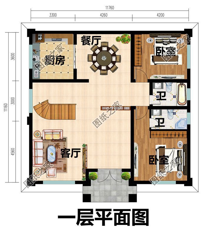 鄉村三層別墅設計，高層設計既體面又大氣，建好后全村人都說好