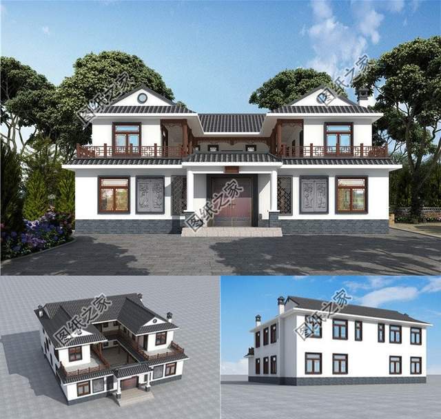 中式四合院別墅設計圖，本土化建筑的代表，更受農村歡迎