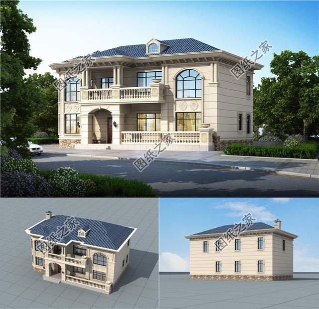 二層戶型別墅設計，滿足大部分家庭建房需求，造價經濟合適