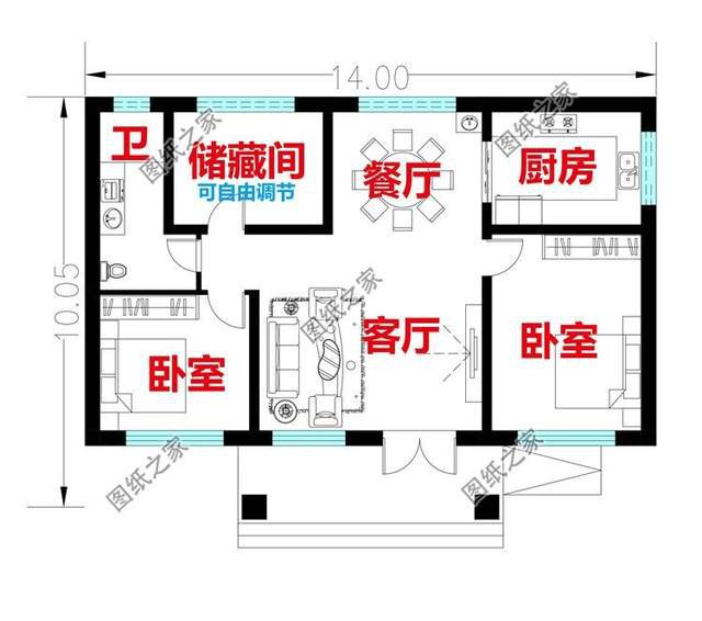 一層自建房設計，農村小家庭最愛的戶型，造價低經濟實用