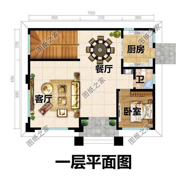 三層帶地下室農村別墅，增加使用空間，既防潮還能儲物