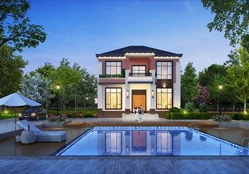 二層帶獨立廚房鄉村別墅設計圖，外觀時尚大氣，這布局看了都愛！