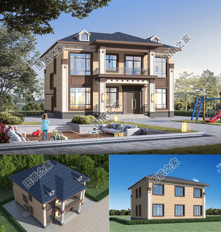 最新二層農(nóng)村別墅效果圖