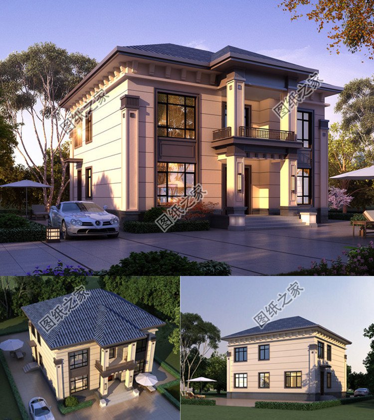 獨棟經濟型二層小別墅房屋效果圖