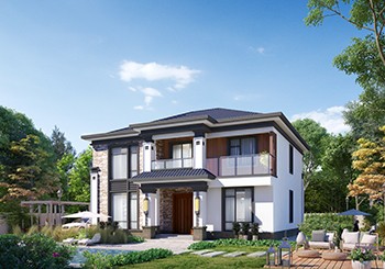 最新款二層鄉(xiāng)下別墅設(shè)計圖，新中式風(fēng)格，24萬建好主體