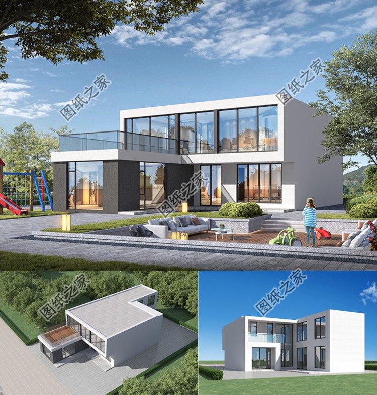 二層農村別墅設計圖效果圖