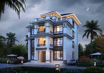 高端大氣的農(nóng)村四層樓房別墅設(shè)計(jì)圖，戶型真不錯(cuò)，占地130多平