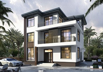 小戶型三層現代風別墅設計圖，可別再說農村不適合現代風了