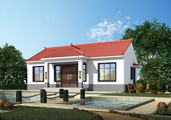 一層田園風(fēng)坡屋頂平房設(shè)計(jì)圖,造型漂亮?xí)r尚