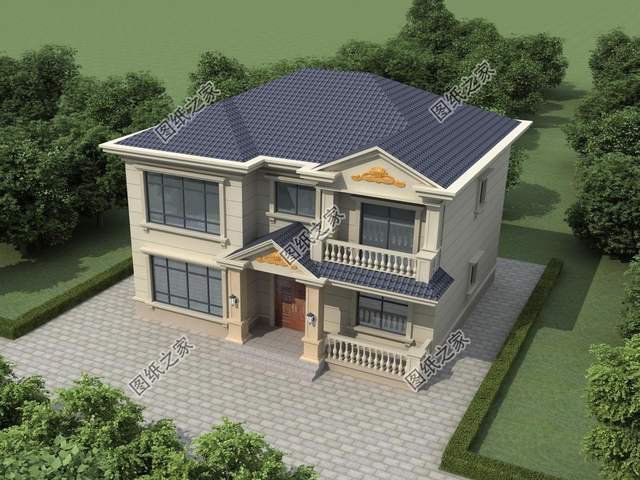 兩層歐式別墅設計圖，足夠一家人使用，戶型緊湊功能齊全