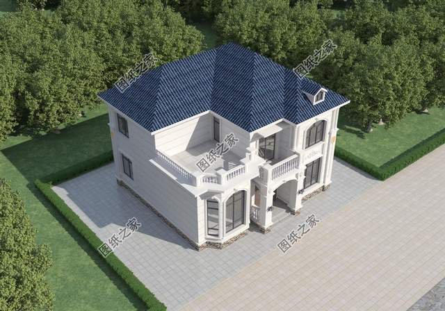 兩層歐式別墅設計圖，足夠一家人使用，戶型緊湊功能齊全