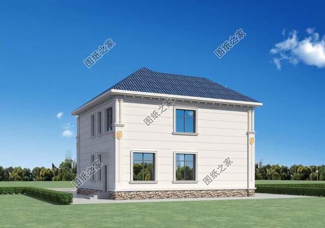 兩層歐式別墅設計圖，足夠一家人使用，戶型緊湊功能齊全