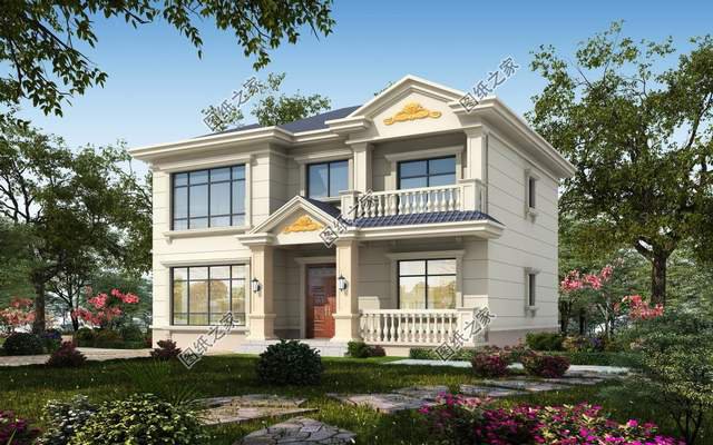 兩層歐式別墅設計圖，足夠一家人使用，戶型緊湊功能齊全