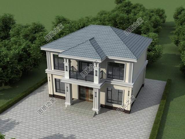 左右對稱別墅設(shè)計圖，外觀簡約大方，一眼就能愛上的小別墅