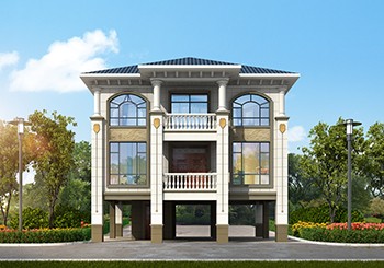 帶架空層的三層（兩層）房子設計圖，農村建一套很氣派！