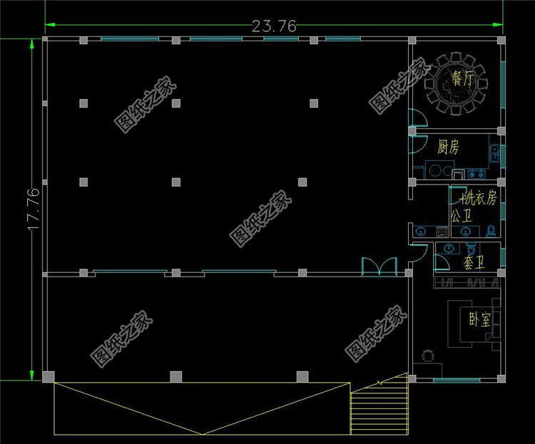 帶架空層別墅設計方案布局1