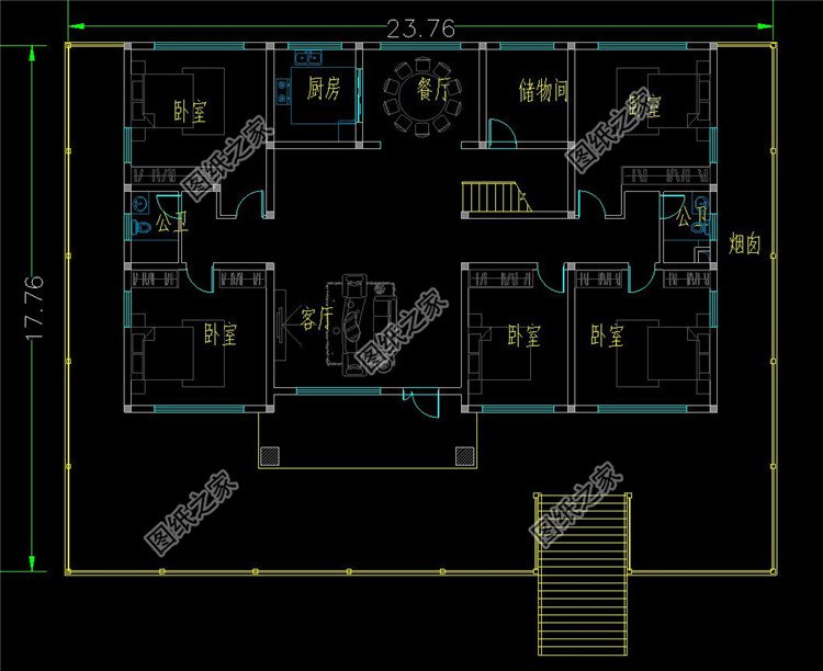 帶架空層別墅設計方案布局2