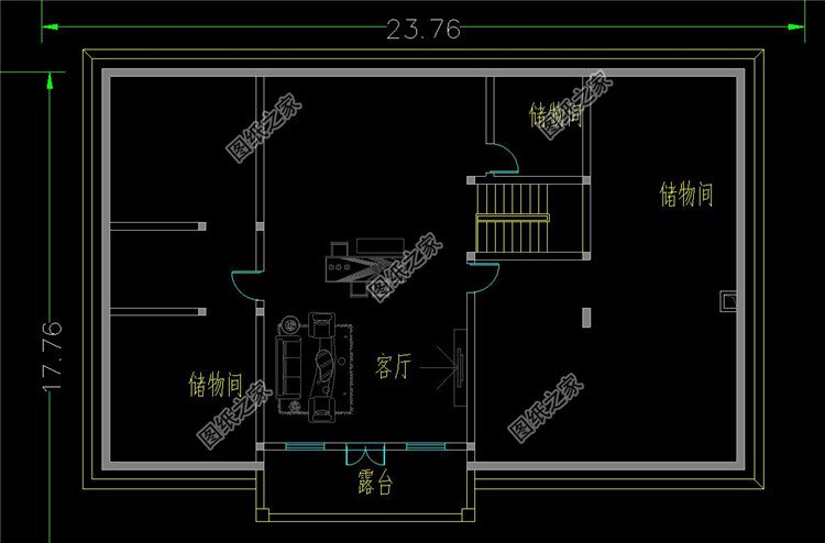 帶架空層別墅設計方案布局3