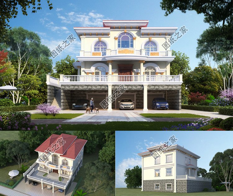 帶架空層的別墅設(shè)計圖效果圖