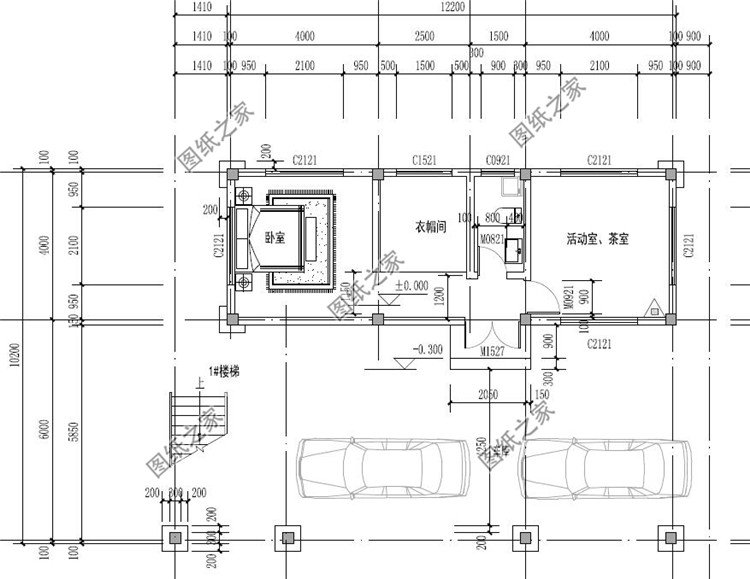 帶架空層的四層別墅布局1