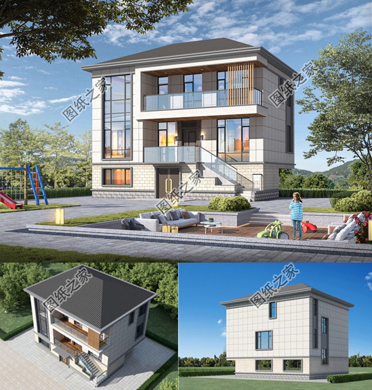 現(xiàn)代風(fēng)格帶架空層別墅設(shè)計(jì)圖效果圖