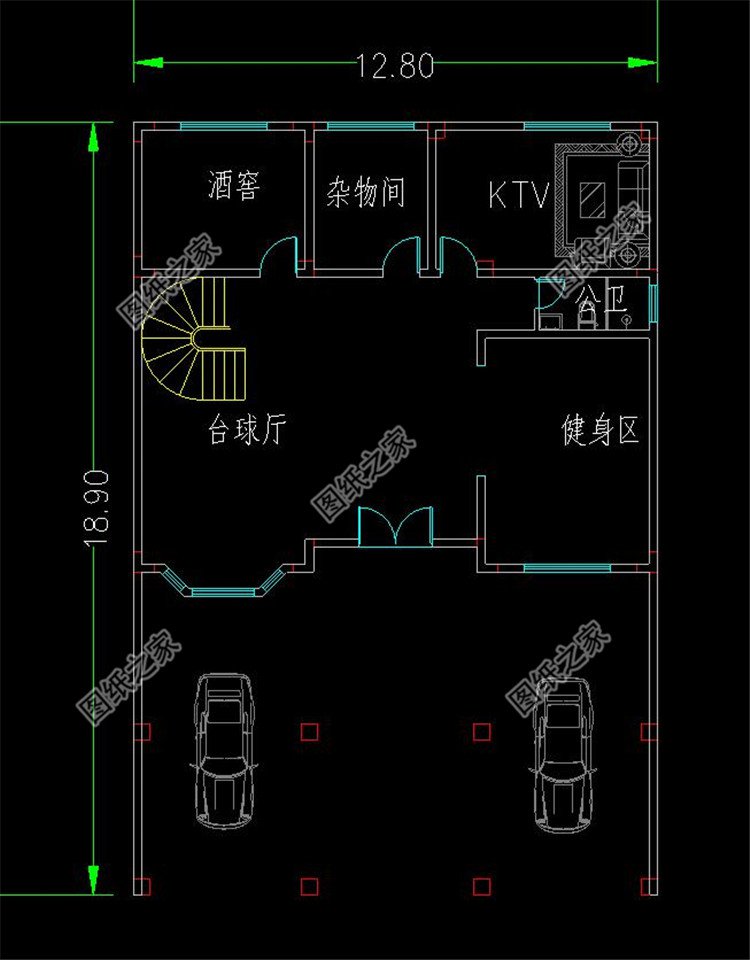 帶架空層的圖紙設(shè)計方案布局1