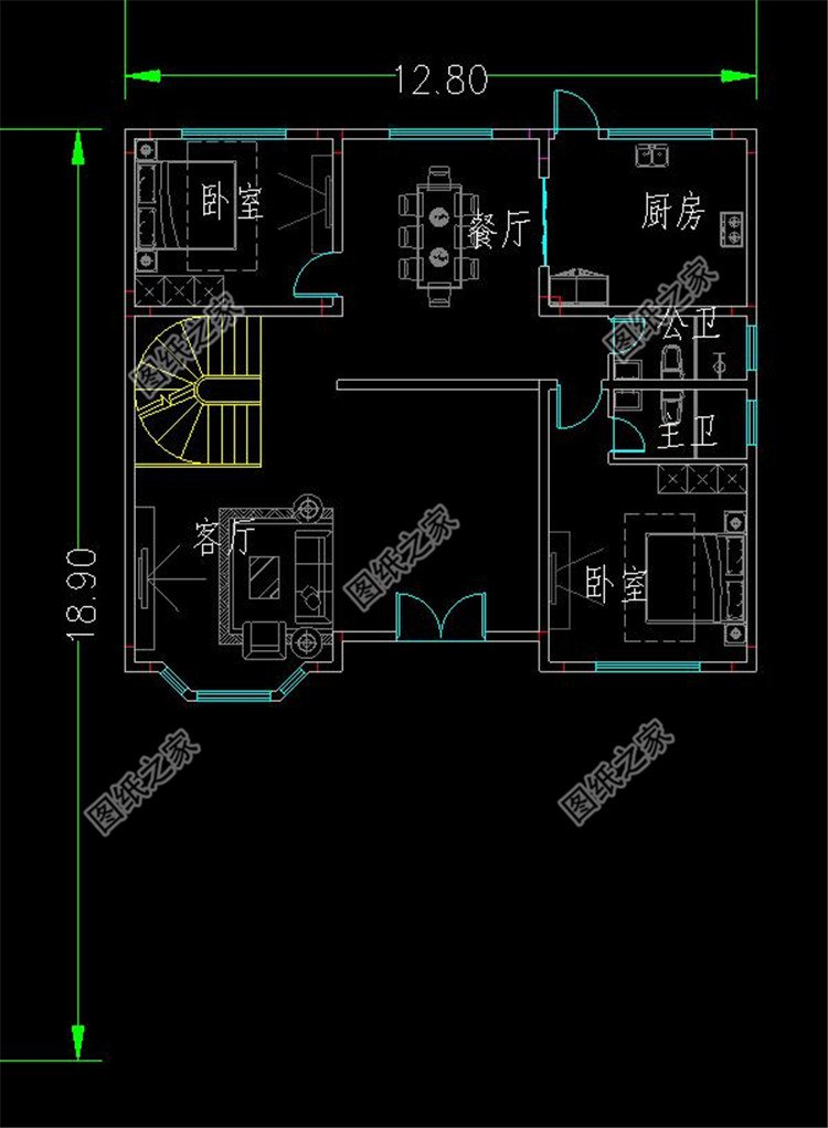 帶架空層的圖紙設(shè)計方案布局2