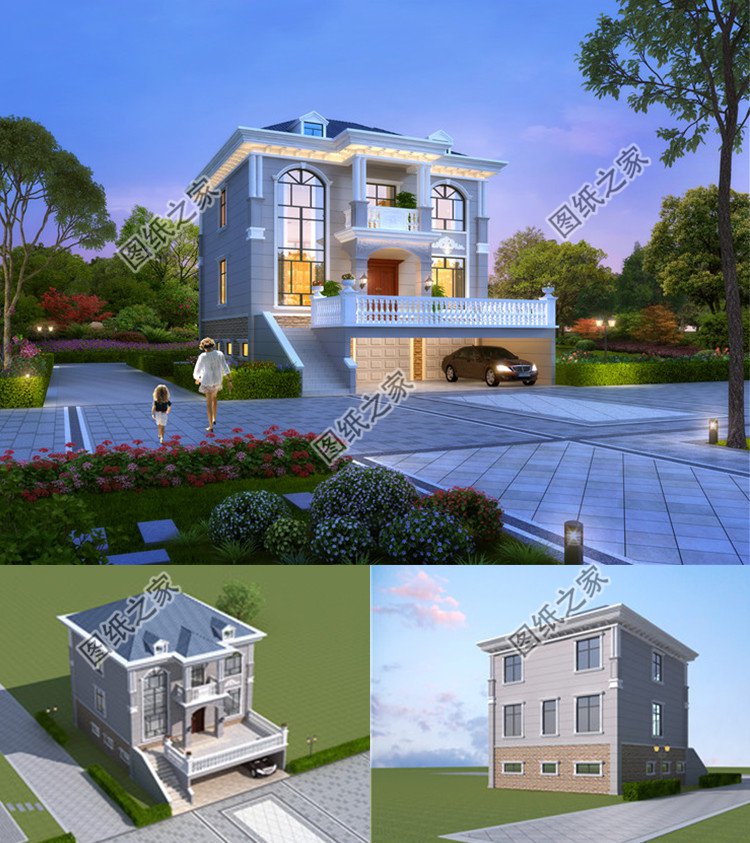 帶架空層的農村別墅設計方案效果圖