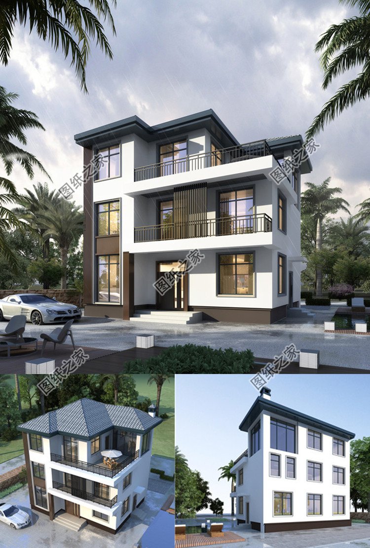 三層現(xiàn)代風(fēng)別墅設(shè)計圖效果圖