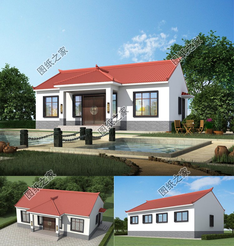 一層中式別墅設計圖效果圖