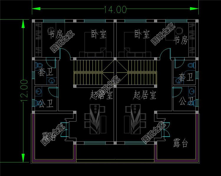 二層雙拼別墅二層