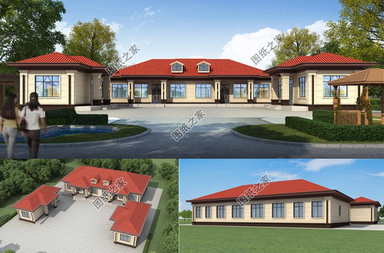 一層雙拼戶型效果圖