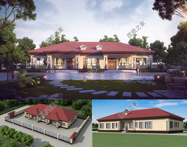 精致時(shí)尚雙拼別墅設(shè)計(jì)圖效果圖