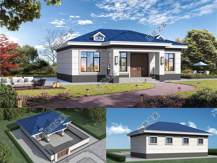 省錢美觀一層自建房子設計圖效果圖