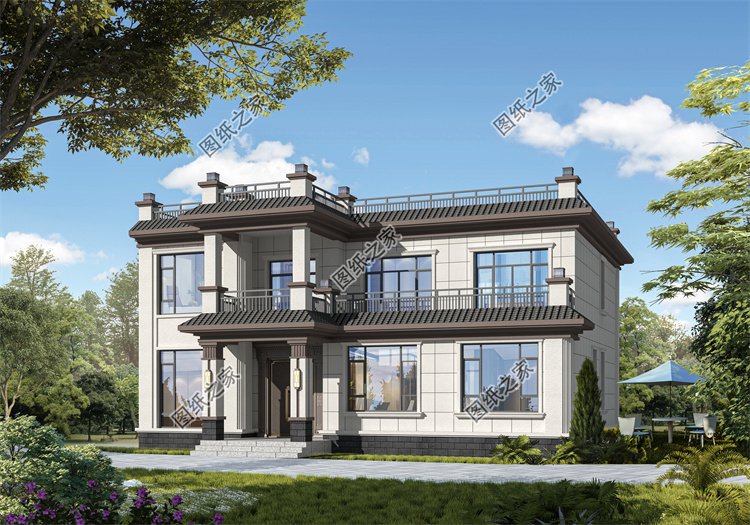 現代風二層別墅效果圖設計案例