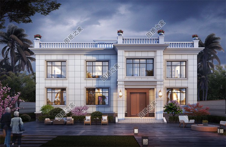 現代風二層別墅效果圖設計案例