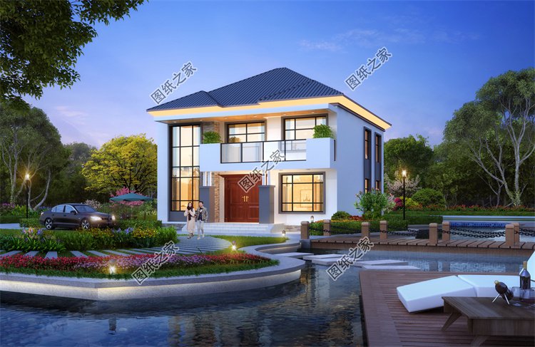 現代風二層別墅效果圖設計案例