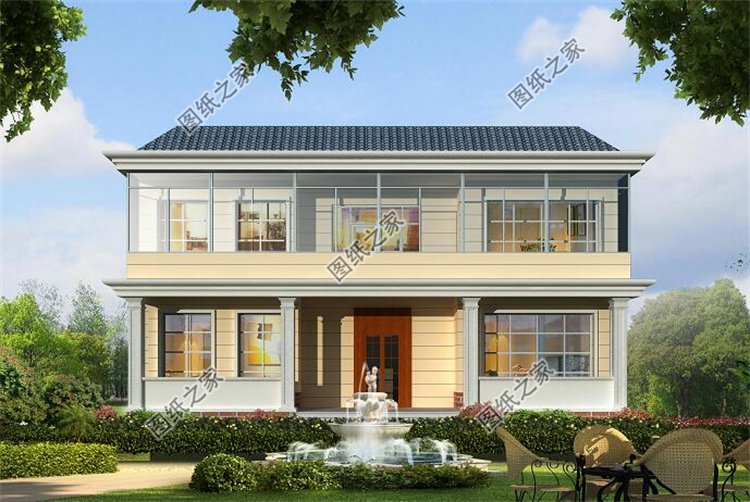 現代風二層別墅效果圖設計案例