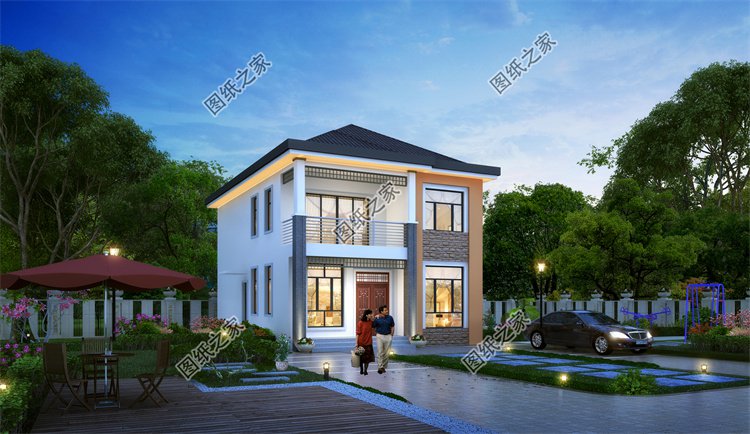 現代風二層別墅效果圖設計案例