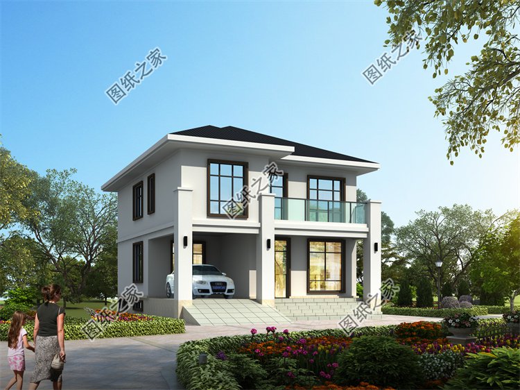 現代風二層別墅效果圖設計案例