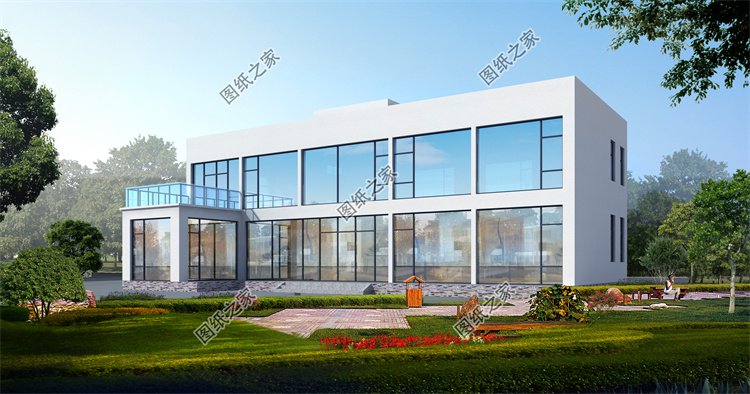 現代風二層別墅效果圖設計案例