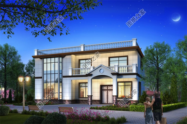 現代風二層別墅效果圖設計案例