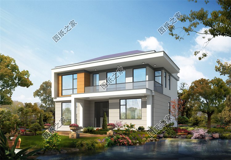 現代風二層別墅效果圖設計案例