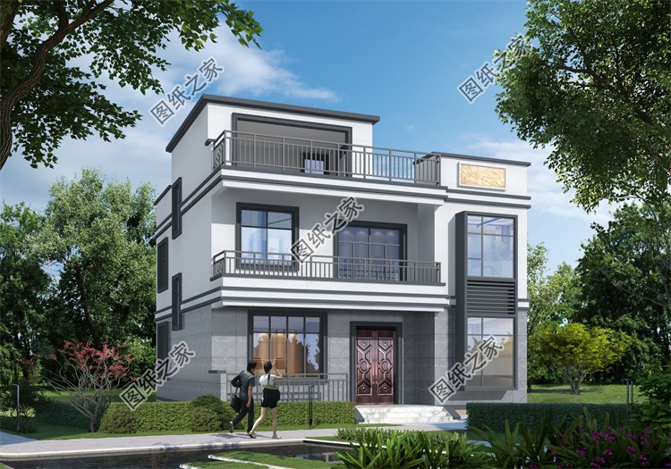 現代風二層別墅效果圖設計案例