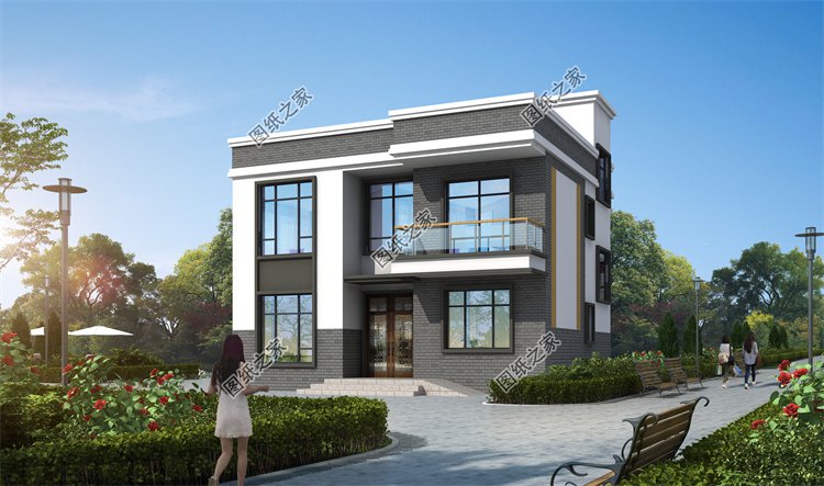 現代風二層別墅效果圖設計案例