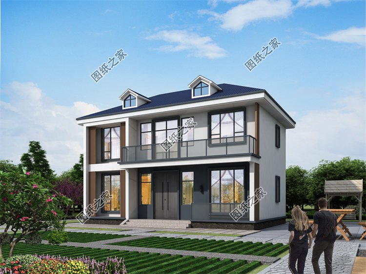 現代風二層別墅效果圖設計案例