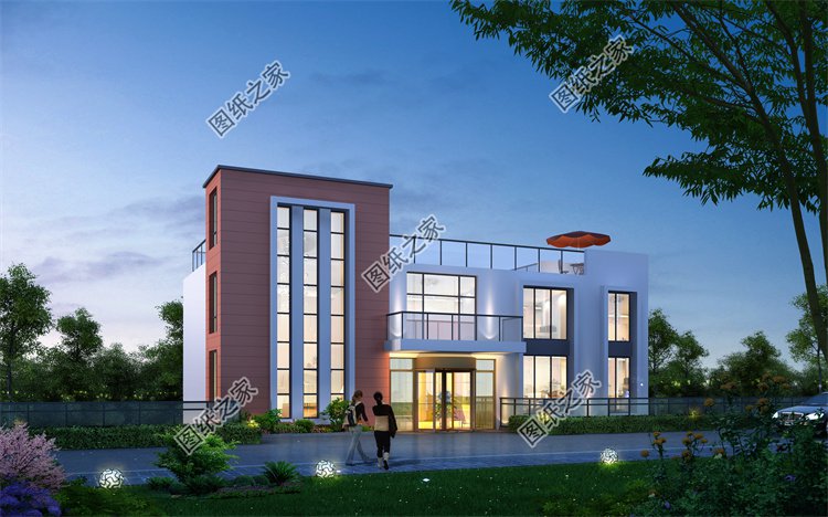現代風三層別墅效果圖設計案例