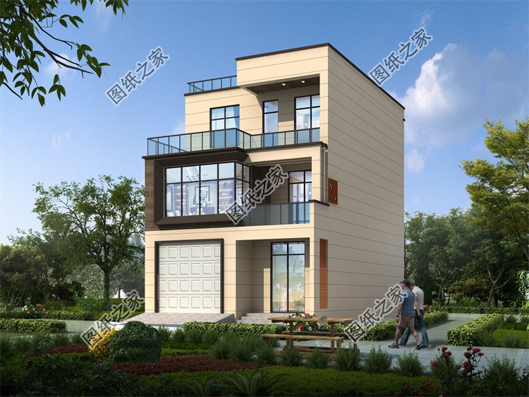 現代風三層別墅效果圖設計案例